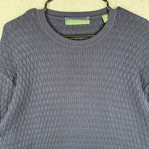 Robert Trent Jones Sweater Men's Size Medium 100% Pima Cotton Knit Blue Peru